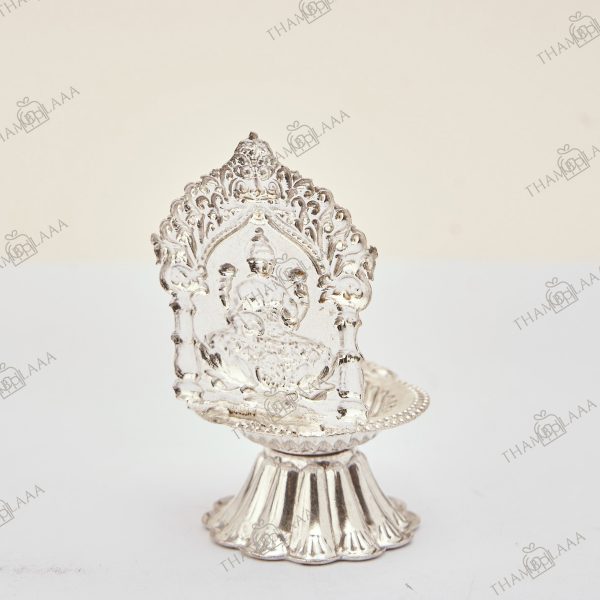 German silver Lakshmi diya