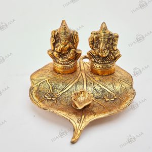 Ganesh Lakshmi Leaf Diya