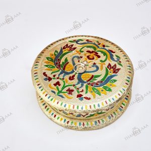 Peacock Round Minakari Dry fruit box