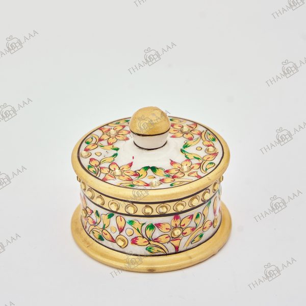 Marble haldi kumkum holder