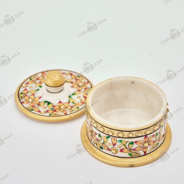 Marble haldi kumkum holder