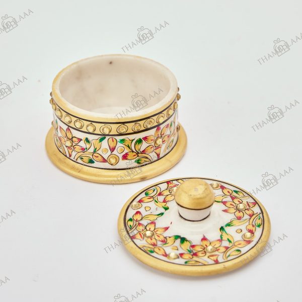 Marble haldi kumkum holder