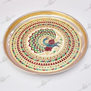 Minakari Peacock Plate