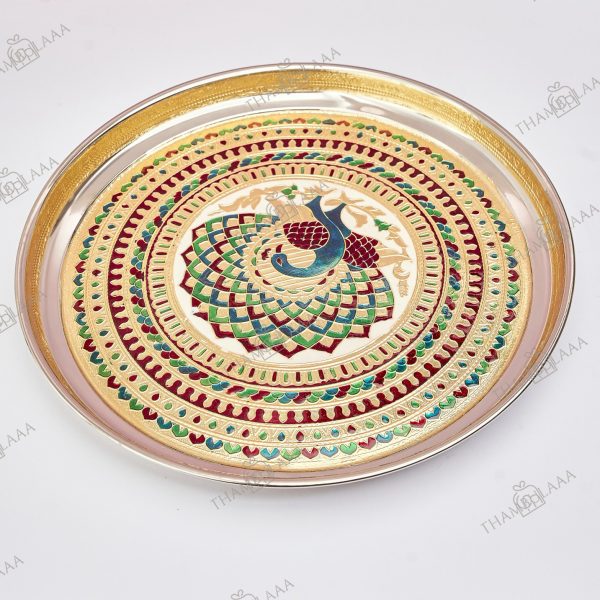 Minakari Peacock Plate