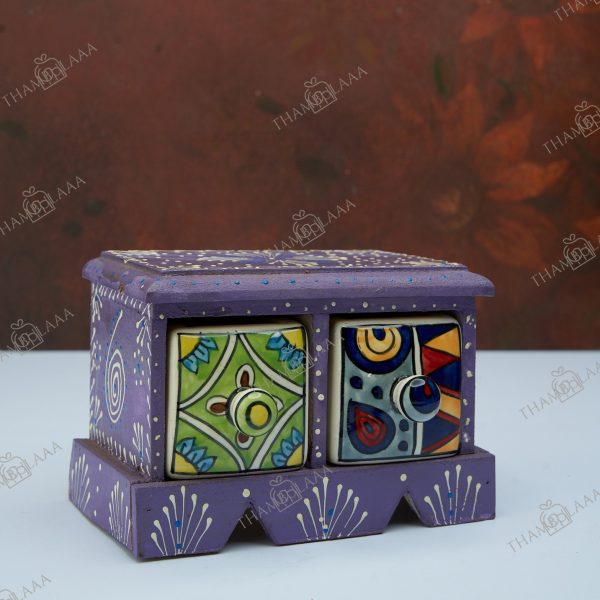 Wooden painted Organiser box