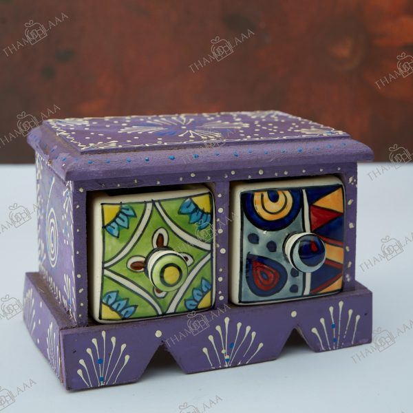 Wooden painted Organiser box