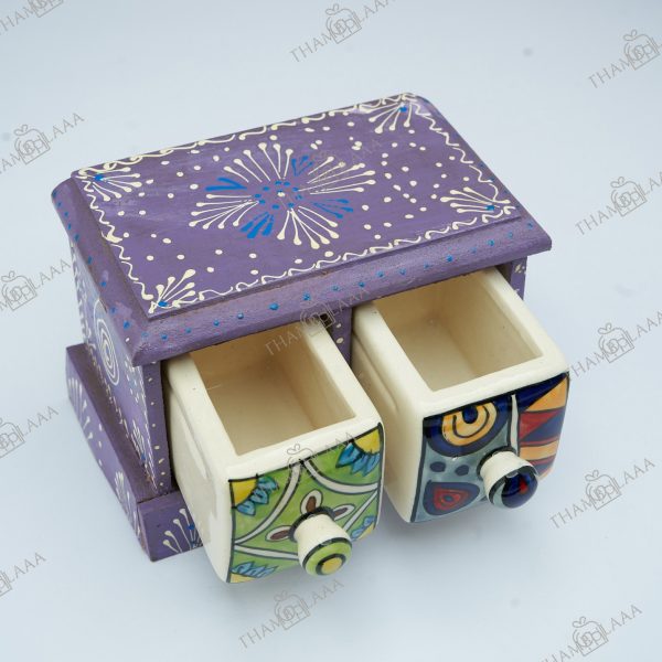 Wooden painted Organiser box