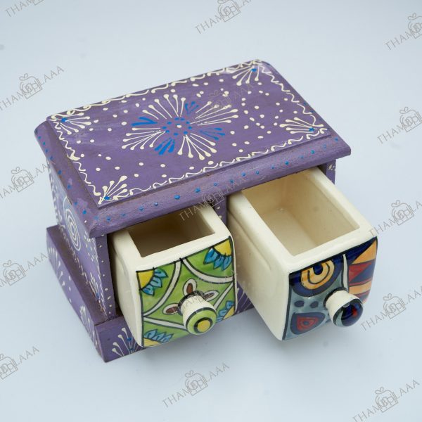 Wooden painted Organiser box