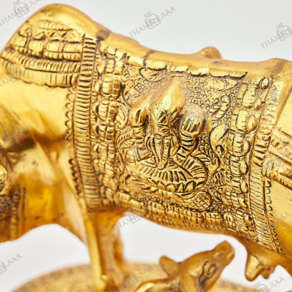 Golden metal cow & Calf