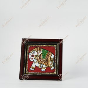 Original Tanjore art Elephant frame