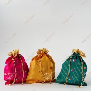 Raw silk Potli bag