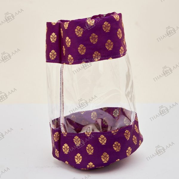 Transparent Brocade pouch