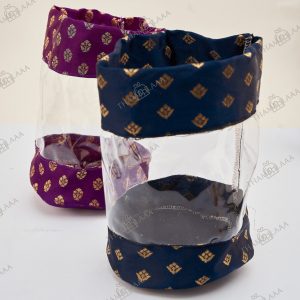 Transparent Brocade pouch