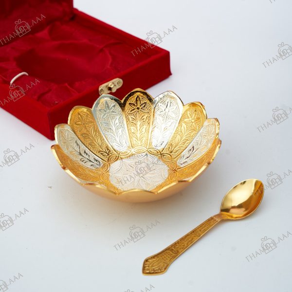 Floral Single bowl with Spoon