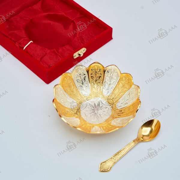 Floral Single bowl with Spoon