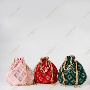 Box sequins Potli bag