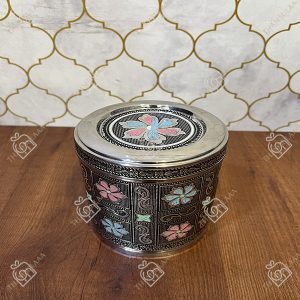 Antique Minakari Steel Container