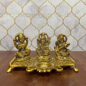 Lakshmi Ganesh Saraswathi Diya Stand