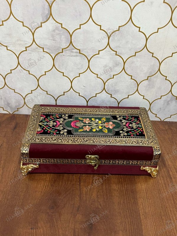 Wooden Velvet Dry Fruit Box